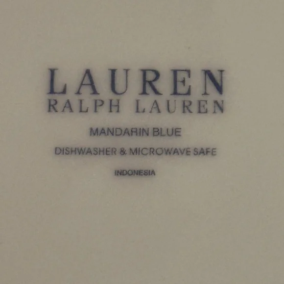 Ralph Lauren Mandarin Blue Butterfly 9 1/4" Luncheon Salad Plate Set of 7 EUC - Picture 4 of 4